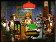 The Copiest Masterstroke was the famous Dogs Playing Poker painting.